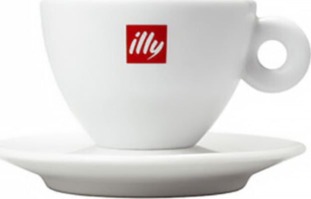 Stór Cappuccino bolli Illy 12 stk með undirskál