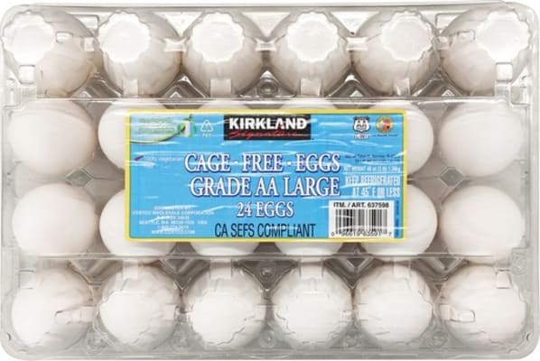 24 LARGE WHITE EGGS