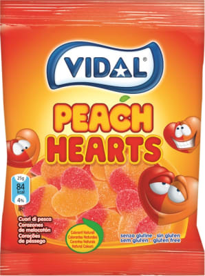 Vidal Peach Hearts 90g