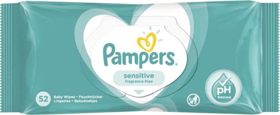 Pampers Sensitive Wipes Refill 52stk