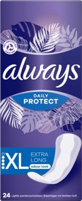 Always Dailies Extra Protect Long Plus Liners 24stk