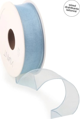 20m.ORGANZA M/VÍR 40mm. Lightbleu
