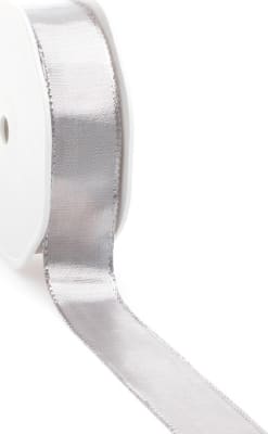 25mtr.Lachband Borði 15mm. Silver