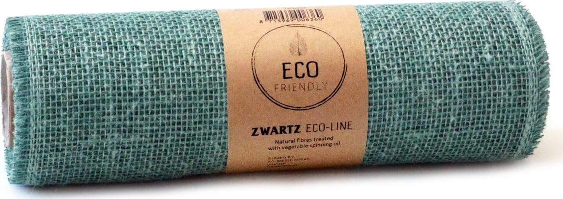 5mtr.Tablerunner JUTE 30cm. Sage Blár