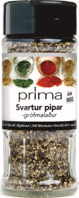 Svartur pipar grófmal 40g *10 glös