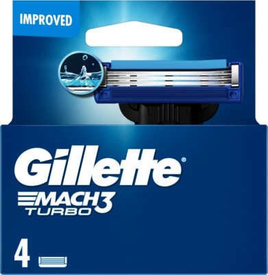 Gillette Mach 3 Turbo blöð (4pk)