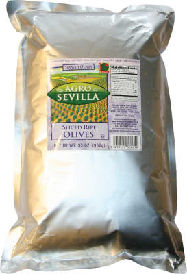 Ólífur Svartar Sneiddar Poki