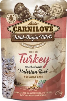 Carnilove Cat pouch Turkey w/ Valerian 85g