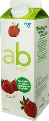 Ab mjólk jarðarberja 1 ltr
