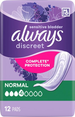 Always Discreet þvaglekabindi Normal 4 dropa 12stk