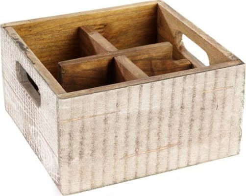 APS Kassi/box viður 17x17 vintage white
