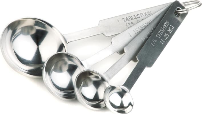 APS Mæliskeiðasett stál 4stk á hring