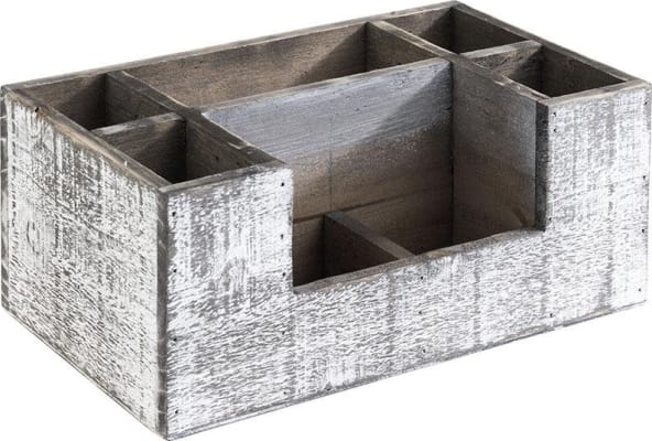 APS Viðarbox með 7 hólfum 22 x 15,5cm vintage white