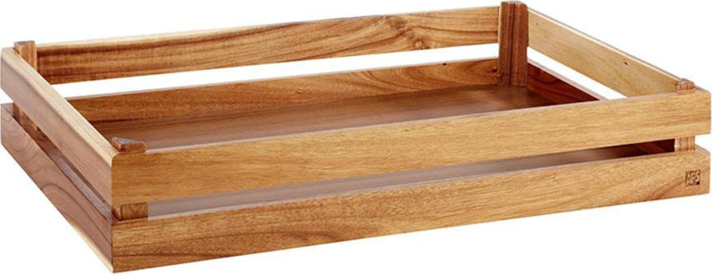 APS Viðarkassi 56x35cm Superbox acacia brown