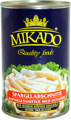 Aspas skorinn hvítur 12x430g