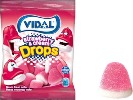 Vidal Strawberry & Cream drops 90g