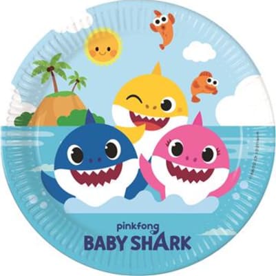 Baby shark pappadiskar 23cm 8stk (12)
