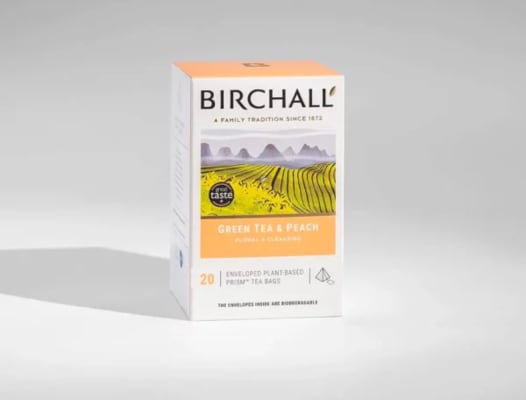 Birchall Green Tea & Peach - Prism Tea Bags