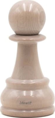 Bisetti Chess salt eða piparkvörn Peð hvít - 16 cm