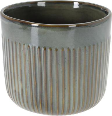 Blómapottur leir h:16cm ö:17cm green