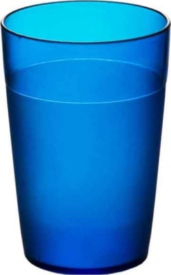 Blátt plastglas 25 cl.