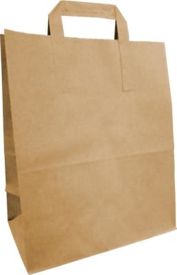 Bréfpoki brúnn með höldum