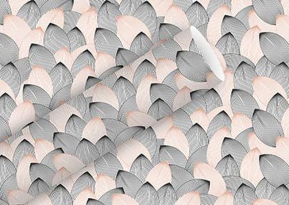 Braun Company Gjafapappír 2m x 70cm Graphic Lines puder