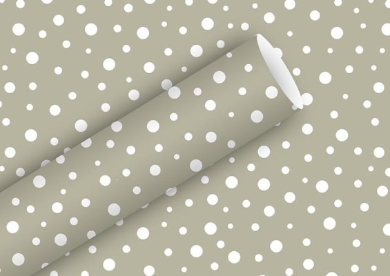 Braun Company Gjafapappír 2m x 70cm Polka Dots