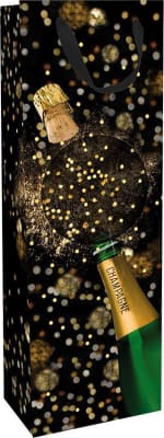 Braun Company Gjafapoki 12x37x8cm Champagne bottle black