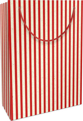 Braun Company Gjafapoki 23x33x11cm ByNature Red stripes