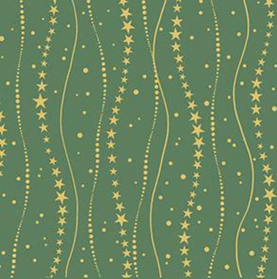 Braun Company Servíettur 3laga 20stk 25x25cm Stars green