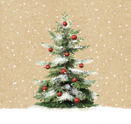 Braun Company Servíettur 3laga 20stk 33x33cm My Christmas tree