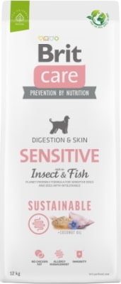 Brit Care Dog Sustain. Sensitive insect+fish 12kg