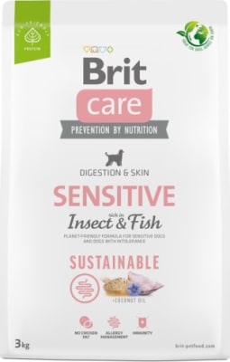 Brit Care Dog Sustain. Sensitive insect+fish 3kg
