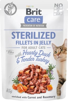 Brit Ccat jelly pouch sterilized w/duck&turkey 85g