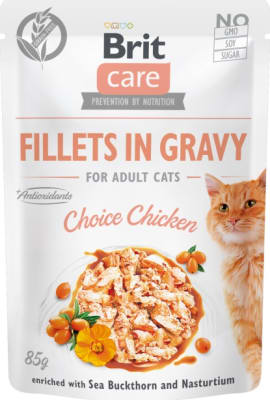 Brit CCat Pouches w/Choice Chicken Adult 85g