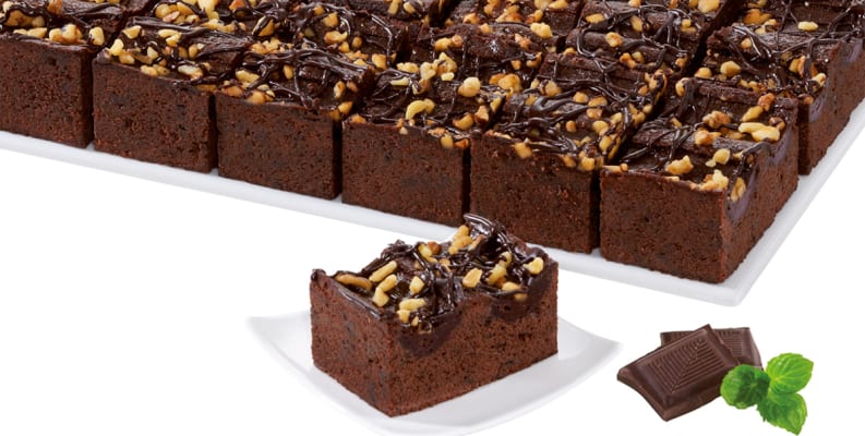 Brownies kaka m/hnetukurli 16 bitar x63 gr.1kg Erlenbacher