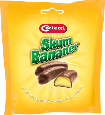 Carletti bananastangir með ljósu súkkulaði 22x150g