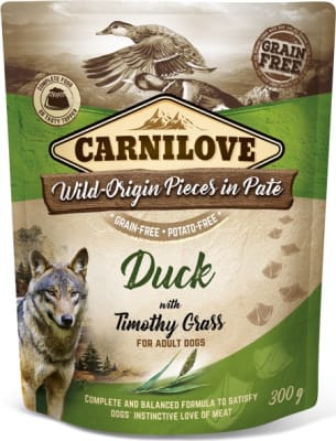 Carnilove Dog Pouch Paté Duck with Timothy Grass 300 g