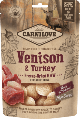 Carnilove Freeze-Dried Raw Snacks Venison & Turkey 60g