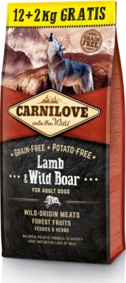 Carnilove Lamb & Wild Boar 12kg+2kg promo