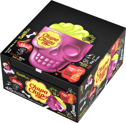 Chupa Chups 3D Skull Strawberry Lime