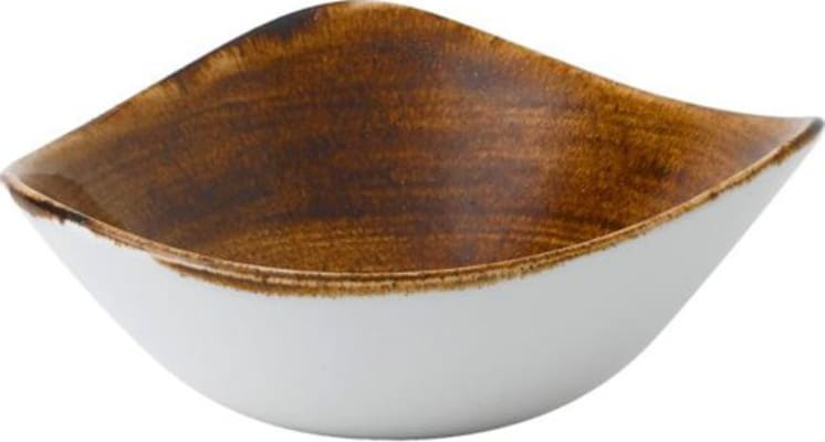 Churchill Skál triangle 18,5cm Stonecast Patina vintage copper