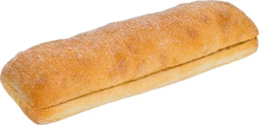 Ciabatta hvítt fullbakað skorið 110g (18stk/ks)