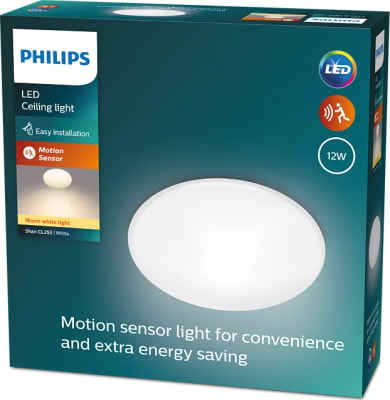 CL253 Mauve PIR(Microwave) ceiling lamp white 12W