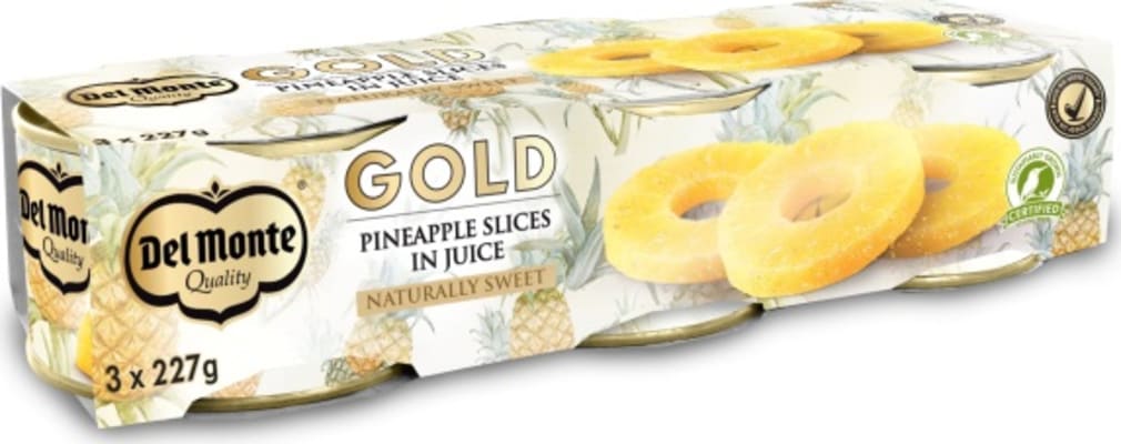 Del Monte Gold ananas sneiðar 3x227g