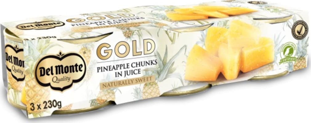 Del Monte Gold ananasbitar 3x227g