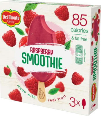 Del Monte Raspberry Smoothie Lolly 90ml 3x8