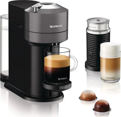 DeLonghi Nespresso Vertuo Next með mjólkurflóara