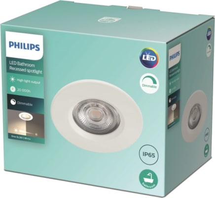 Dive innfelldur 5.5W IP65 Hvítur